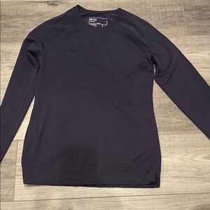 Figs deep purple seamless scrub top